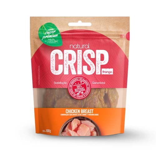 Petisco Natural Crisp Cães sabor Chicken Breast 100g