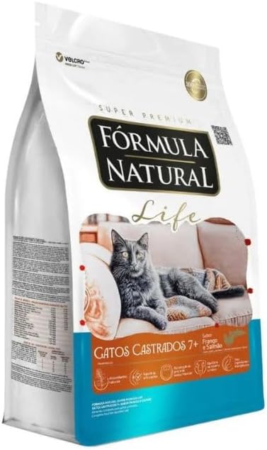Formula Natural Life Ração Gatos Castrados Frango Salmão 7kg