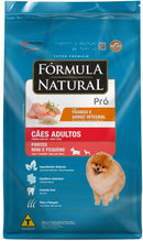 Fórmula Natural Super Premium Pró Cães Adultos Portes Mini E Pequeno Sabor Frango E Arroz Integral 20KG