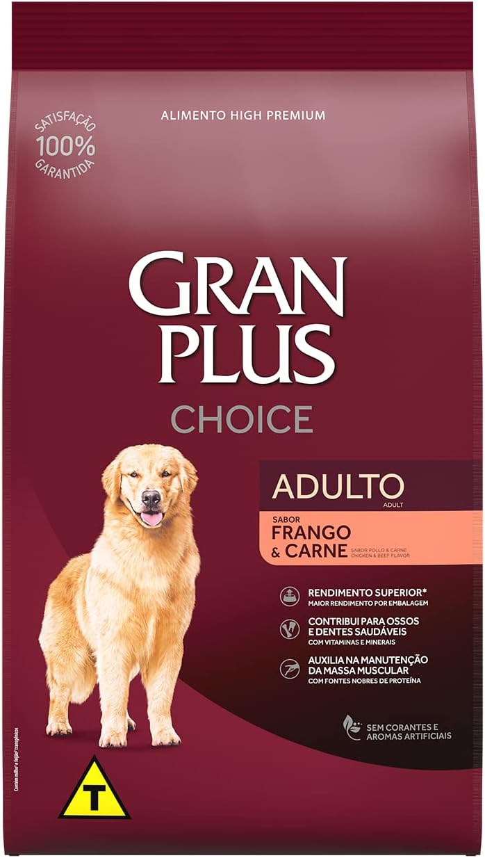 Granplus Ração Granplus Choice Frango E Carne Cães Adultos 20Kg