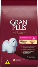 Granplus Ração Para Cães Adultos Mini Gran Plus Menu Frango E Arroz 3Kg