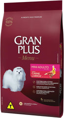 Granplus Ração Para Cães Adultos Gran Plus Mini Carne E Arroz 15 Kg