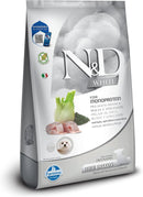 N&D White para Cães Filhotes de Raças Mini e Pequenas Sabor Merluza, Spirulina e Erva Doce 1,5Kg