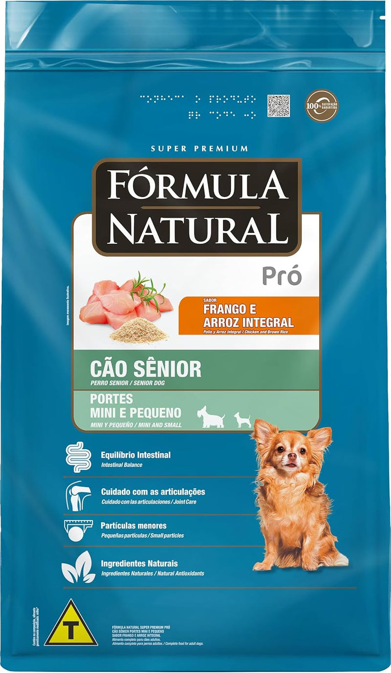 Fórmula Natural Super Premium Pró Cão Sênior Portes Mini E Pequeno Sabor Frango E Arroz Integral 10,1KG