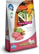 N&D Tropical para Cães Adultos de Raças Mini e Pequenas Sabor Suíno, Cereais e Frutas Tropicais 2,5Kg